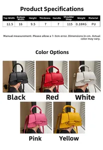 Guide détaillé des tailles et options de couleurs pour le mini sac en cuir PU