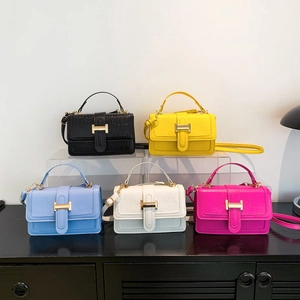 Borse minimaliste in pelle di coccodrillo in cinque colori con fibbie dorate e cinghie