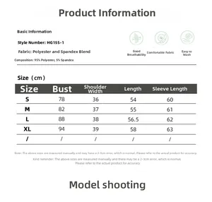 Detailed sizing chart and material composition for this slim-fit long-sleeved knit shirt