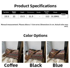 Size guide for canvas crossbody bag showing dimensions 23.5x15.5x11.5cm with strap details