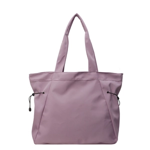 Sac fourre-tout en nylon violet imperméable avec grande capacité et cordon noir