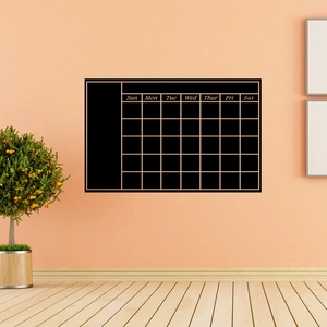 Abnehmbarer Wandaufkleber Monatskalender Tafel mit Wochenraster für Heimbüro Dekoration