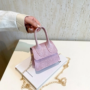 Women Mini Glitter Handbag Luxurious Rhinestone Crossbody Bag With Gold Chain Fashion Evening Party Shoulder Bag For Women