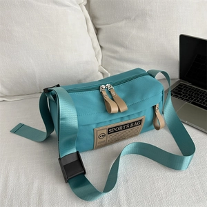 Sac Bandoulière En Tissu Oxford Sac À Épaule De Sport Décontracté Pour Femmes Hommes Streetwear Tendance Sangle Réglable Zippé