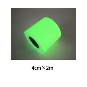 Luminous green glow-in-the-dark warning tape, 4cm x 2m self-adhesive photoluminescent roll