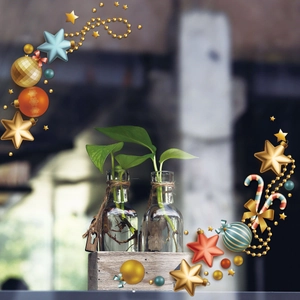 Modern glass hydroponic vase set with wooden base and natural twine decoration