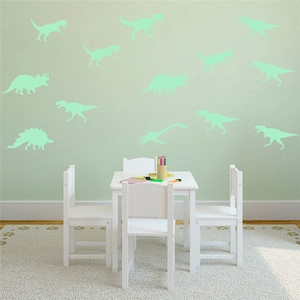 Stickers muraux dinosaures fluorescents pour chambre d'enfant et décoration murale la nuit