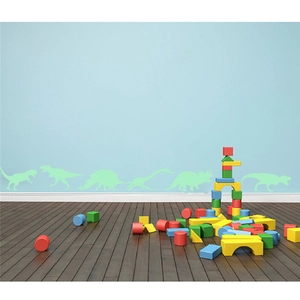 Détail de blocs de construction colorés en mousse aux formes géométriques variées