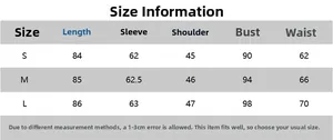 Größentabelle für französisches A-Linien-Hemdkleid mit Maßen für Länge, Brust und Taille