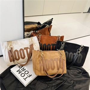 Hooto large capacity tote bags in multiple colors with stylish chain straps for women
