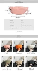 Guide des tailles et six options de couleurs pour le sac de poitrine en nylon léger