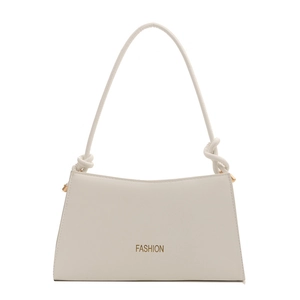 Sac sous le bras blanc minimaliste avec imprimé fashion et poignée nouée élégante