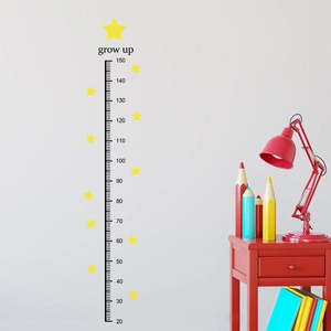 Star themed kids height growth chart wall sticker measuring from 20cm to 150cm