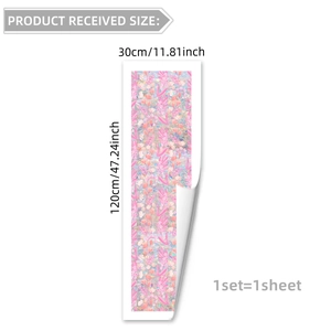 Colorful floral static glass window film sticker for home decoration 30x120cm size