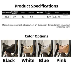 Detaillierte Größentabelle und vier Farboptionen für die elegante Schmetterlingstasche