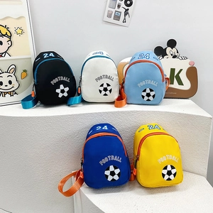 Bolso de Pecho Deportivo para Niños con Estampado de Fútbol Bandolera de Nailon para Niños Niñas Viaje Casual