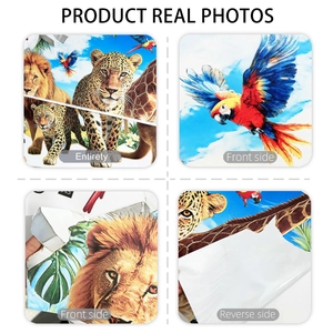 Pegatinas de pared 3D de animales salvajes con león y jirafa para decorar salón