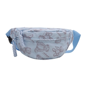 Hellblaue Bauchtasche mit hohem Fassungsvermögen und Teddybär-Muster für Damen