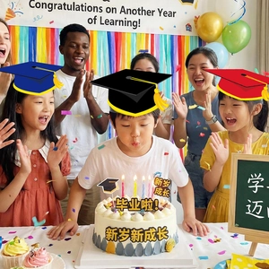 Set decorazioni per torta di laurea con mini tocchi e scritte festive per feste