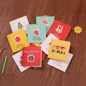Creative Christmas greeting cards set with envelopes featuring festive 3D holiday patterns