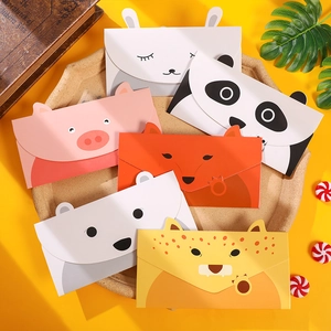 Cute Cartoon Animal Envelopes With Small Greeting Cards Cardboard Paper Kawaii Stationery For Birthday Childrens Day Blessing