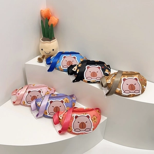 Kids Cartoon Capybara Chest Bag Nylon Lightweight Adjustable Strap Trendy Waist Pack For Toddlers Boys Girls Cute