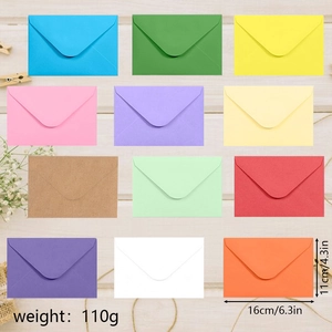 Minimalist Multi-color Kraft Paper Envelopes V-flap Blank Invitation Envelopes For Wedding Party Stationery Office Supplies