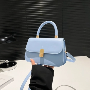 Borsa A Tracolla Da Donna In Pelle PU Elegante Borsa A Mano Con Manico Superiore Chiusura A Girello Dorata