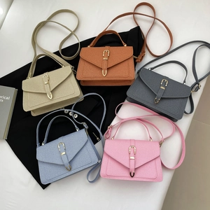 Fashionable corduroy crossbody bags in five colors with metal buckles and adjustable straps