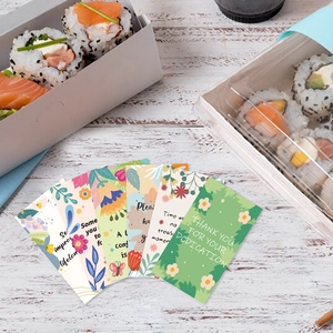 Floral inspirational quote cards set for kids lunch boxes or employee thank you notes