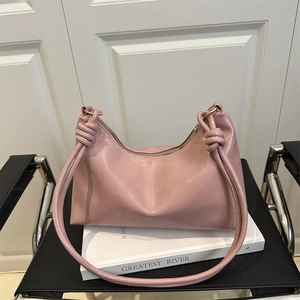 Sac à Épaule en Cuir PU Vintage Couleur Unie pour Femmes Grande Capacité Sac Cabas Hobo avec Bandoulière Nouée
