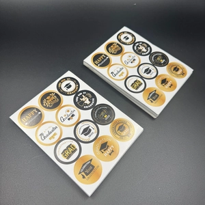 Happy Graduation Stickers Labels Round Self Adhesive Congratulations Grad Stickers For Party Favors Envelopes Gift Decoration