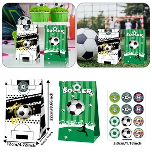 Spécifications détaillées des sacs cadeaux de football en papier et autocollants