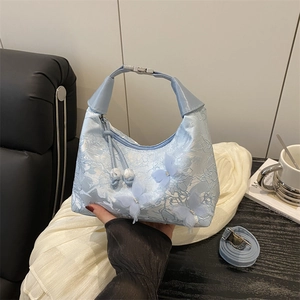 Butterfly Lace Hobo Bag For Women Sweet Elegant Shoulder Crossbody Handbag With 3D Butterfly Decor And Tassel