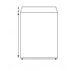 Detailed technical diagram showing animal paper gift bag dimensions 15.5cm by 12.7cm