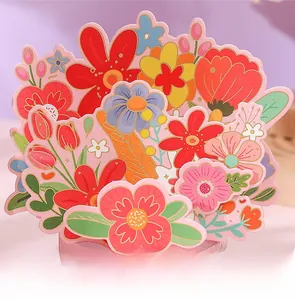 Détail macro de la carte bouquet 3D multicouche avec dorure à l'or et motifs floraux