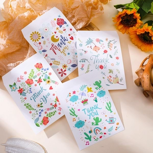 Animal Birthday Paper Gift Bags With Floral Thank You Envelopes And Round Seal Stickers For Party Favors Cute Printing