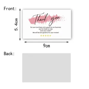 Creative colorful Thank You gift cards with watercolor design for business packaging