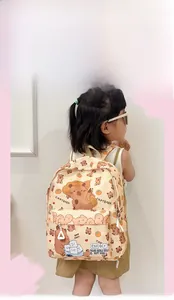 Détail du sac à dos enfant mignon imprimé Capybara avec une grande capacité