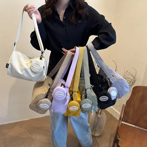 Set borsa a tracolla cilindrica FANYISSA minimalista in vari colori vivaci