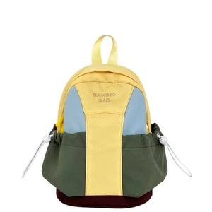 Lightweight color-block backpack with large capacity and drawstring side pockets for travel