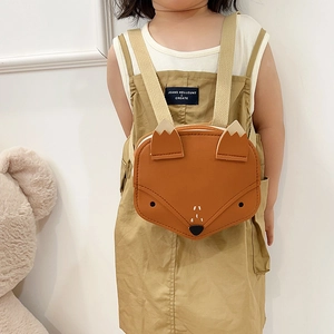 Sac à dos renard orange pour enfants avec oreilles 3D et sangles tissées