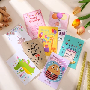 Lot de 40 cartes de vœux d'anniversaire assorties avec enveloppes et motifs d'animaux mignons