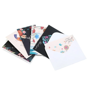 Elegant floral Thank You cards set with envelopes featuring botanical and bird illustrations