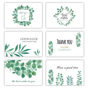 Set of 6 eucalyptus botanical greeting cards with envelopes for various occasions
