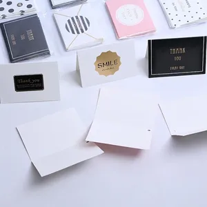 Assorted mini greeting cards with gold foil lettering for birthdays and thank you notes