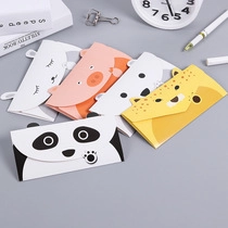 Detailansicht kleiner Tier-Umschläge mit Panda- und Hasen-Motiven für Grußkarten