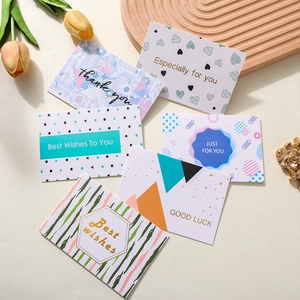 Bronzing Greeting Cards With Envelopes Floral Heart Thank You Best Wishes Message Card For Wedding Birthday Festival Decoration