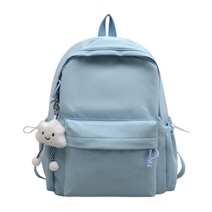 Minimalistischer himmelblauer Rucksack für Studenten mit großem Fassungsvermögen
