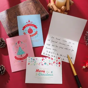 8-pack Christmas greeting cards set with envelopes featuring festive trees and ornaments